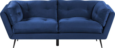 Kauç treshe Beliani Lenvik, velvet, këmbë metalike, blu