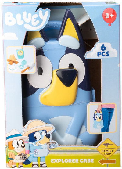 Лодка за активности HTI Bluey Character Case Explorer, едукативна кутија за активности, пластична, повеќебојна