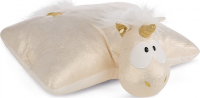 Jastëk lodër pelush Nici Theodor Unicorn Shooting Star, 40 x 30 cm, ngjyrë krem me ari