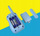 Set walkie talkie për kalamaj, 2 copë, ekran digjital, me rripa varëse, rozë dhe blu