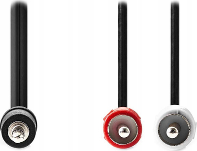 Kabllo audio stereo Nedis, 3.5 mm në 2x RCA, 10 m, i zi