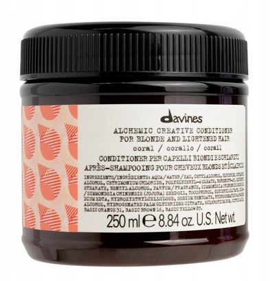 Balsam flokësh Davines Alchemic Creative No Coral, për flokë biondë dhe të çelta, 250ml
