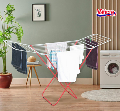Tharëse rrobash Vanora Home Classic, kapacitet 18 m, metalike, e bardhë