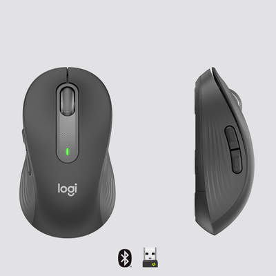 Maus Logitech Signature M650, wireless, 4000 DPI, i hirtë
