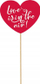 Dekor letre Godan Love Is in the Air, 10 x 30 cm, i bardh e i kuq