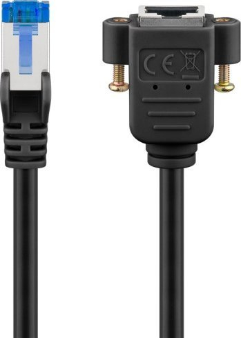 Kabllo rrjeti zgjatuese Goobay CAT6a, S/FTP, 2m, e zezë