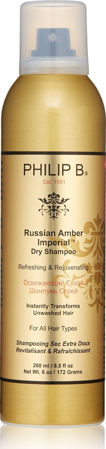 Shampo e thatë për flokë Philip B Russian Amber Imperial, 260ml