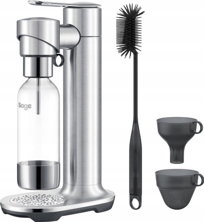 Уред за газирање пијалаци SAGE The Infizz Fusion, не'рѓосувачки челик, сребрена
