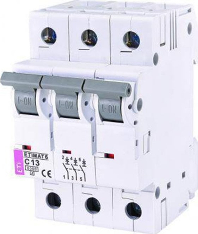 Automat sigurie ETI ETIMAT6, 3P, 13A, 6kA