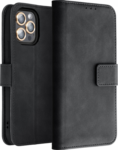 Mbulesë libri Forcell Tender për Xiaomi Redmi 10C, lëkurë eco, me magnet, e zezë