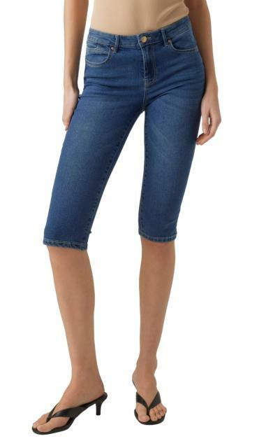 Pantallona të shkurtë VERO MODA VMJUDE Slim Fit, të kaltër