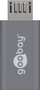 Адаптер USB Goobay, USB 2.0 Micro B во USB C, црн