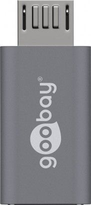 Адаптер USB Goobay, USB 2.0 Micro B во USB C, црн