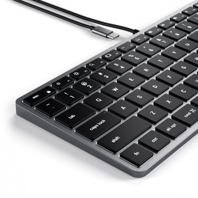 Tastierë Satechi Slim W1 USB-C Backlit - US, e hirtë