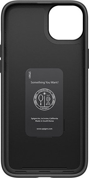 Mbrojtëse telefoni Spigen Thin Fit për iPhone 15 Plus 6.7", polikarbonat TPU, e zezë