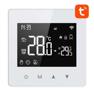 Termostat inteligjent Avatto WT198, WiFi, Tuya, i bardhë