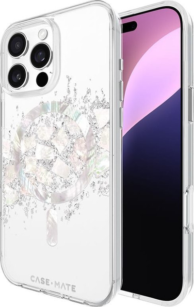 Kapak telefoni Case-Mate Touch of Pearl MagSafe për iPhone 16 Pro Max, transparent