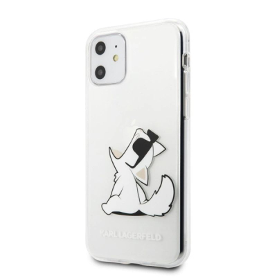 Mbulesë telefoni Karl Lagerfeld KLHCN61CFNRC, iPhone 11 6.1", hardcase i tejdukshëm, Choupette Fun