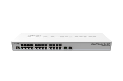 Switch rrjeti MikroTik CRS326-24G-2S+RM, 24x Gigabit, 2x SFP+, i bardhë