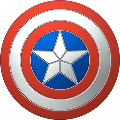 Mbajtës telefoni PopSockets PopGrip Marvel Captain America Shield, enamel, shumëngjyrësh