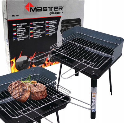 Skarë palosëse Master Grill MG936, drejtkëndore, portative, e zezë