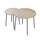Set tavolina për kafe 2-pjesësh Cupper Φ55x45Hcm (HM9878.01), zezë