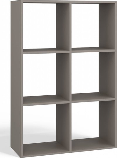 Raft Malax 2X3, 6 ndarje, panel i laminuar 16 mm, ngjyrë gri clay