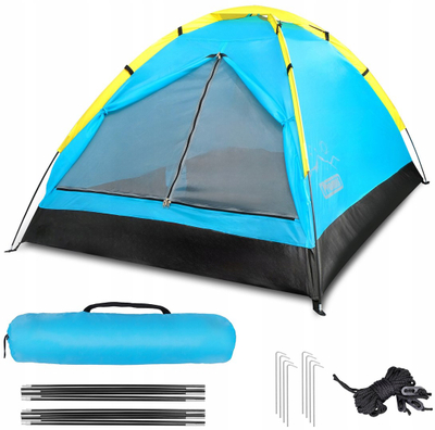 Çadër kampingu Promis Alpenair, 2 persona, rezistente ndaj ujit, blu
