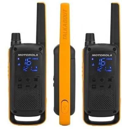 Radiomarrëse Motorola TLKR T82,set prej dy, të verdha,