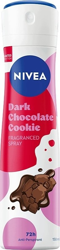 Antiperspirant sprej NIVEA Dark Chocolate Cookie për femra, 150 ml