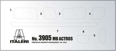 Kamion Italeri për montim Mercedes Benz Actros MP4 Gigaspace (3905)