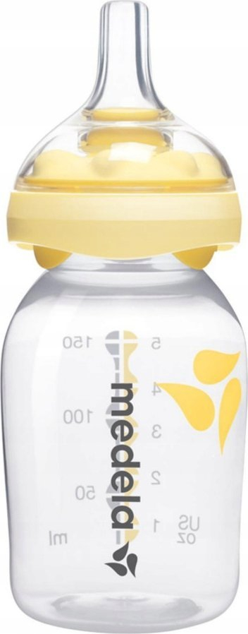 Biberon për qumësht gjini Medela Calma, 150 ml, pa BPA, i verdhë