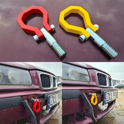 Grep tërheqës përpara MTuning për BMW E30 E36 E46 Z3 Z4, çelik S355, i kuq