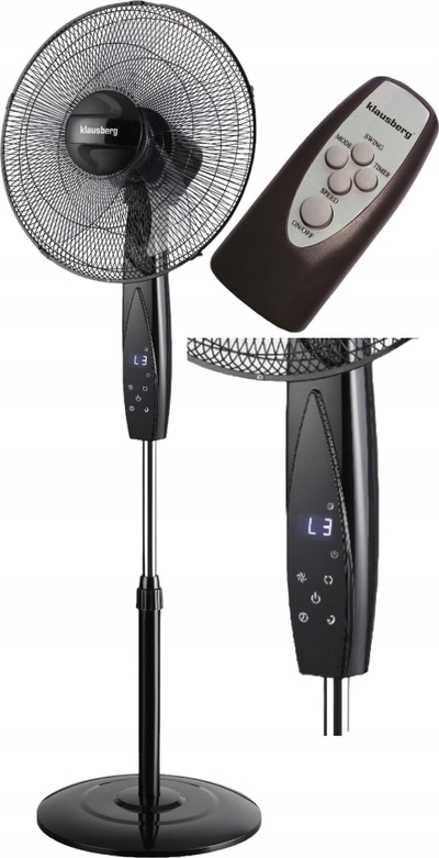 Ventilator dyshemeje Klausberg Round, 40cm, 50W, i zi