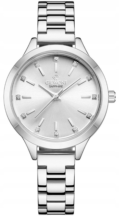 Orë dore femrash Giewont Sapphire Silver GW2720-B1, 34mm, analoge, argjendi
