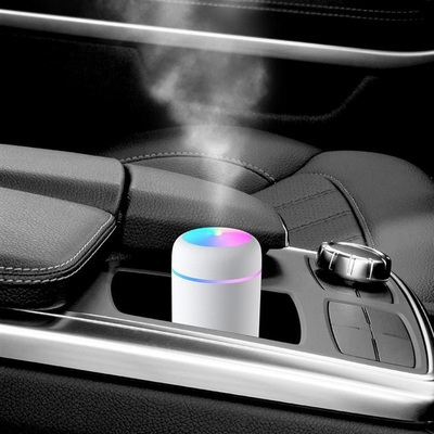 Humidifikues ajri Gonga me LED, me ultratinguj, me USB, i bardhë