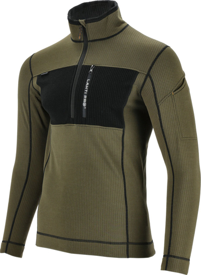 Bluzë termike Lahti Thermal Long Sleeve, me mëngë të gjata, për burra, jeshile me të zezë, XL