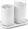 Set banjoje Brabantia Double Tumbler, dozator sapuni 250 ml, tabaka me kubek i dyfishtë, i bardhë