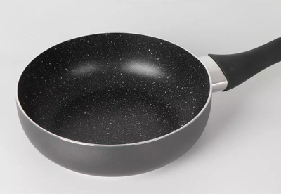 Tigan për vezë KING Hoff KH-1806, 20 cm, veshje mermeri, me kapak, gri