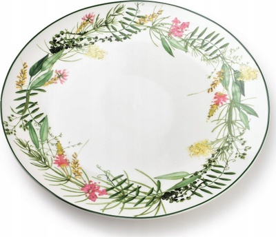 Pjatë darke Affek Design Idyllic, 27cm, porcelan new bone china, e bardhë shumëngjyrëshe