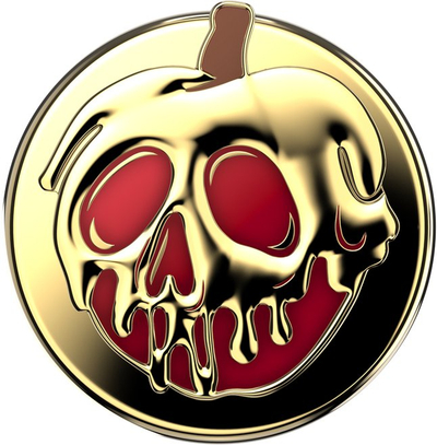 Mbajtëse telefoni PopSockets Disney PopGrip MagSafe Enamel Poison Apple, magnetike, e bardhë e gjelbër