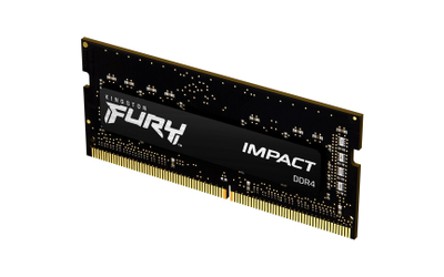 RAM Kingston Fury Impact DDR4 SODIMM, 16GB Dual Kit, 3200MHz, црна