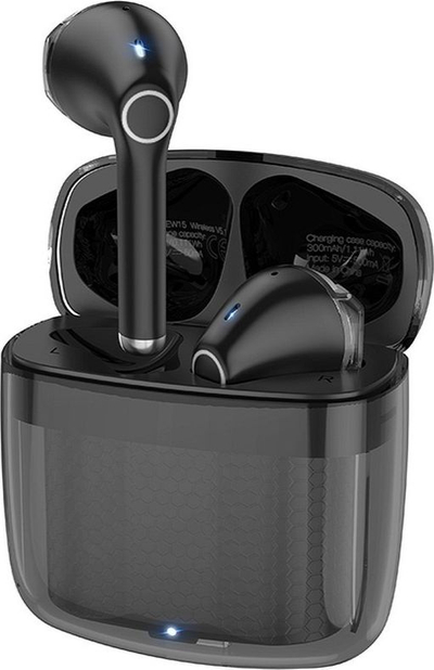 Kufje Bluetooth Hoco EW15, pa tela, me kuti karikimi, të zeza