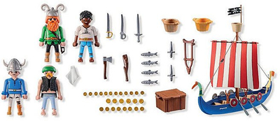 Set lodrash Playmobil Asterix Pirate Ship 71888, anije piratësh, për kalamaj 5+