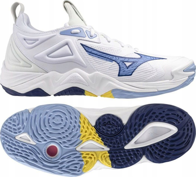 Atlete hendbolli Mizuno Wave Momentum, amortizim i lartë, të bardha
