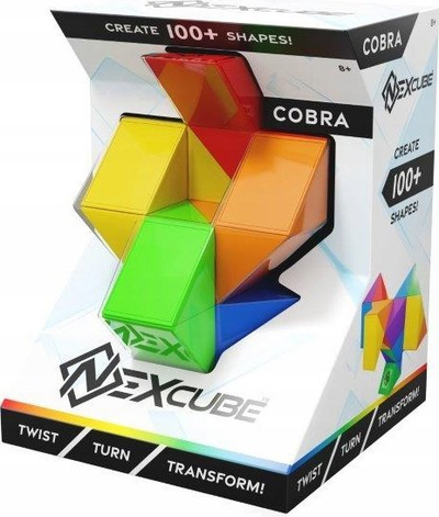 Lodër puzzle NexCube Cobra Goliath, që kthehet në 100 forma, me shumë ngjyra