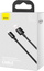 Kabllo USB Baseus BSU2667BLK, USB A me USB C, 1 m, 66W, e zezë
