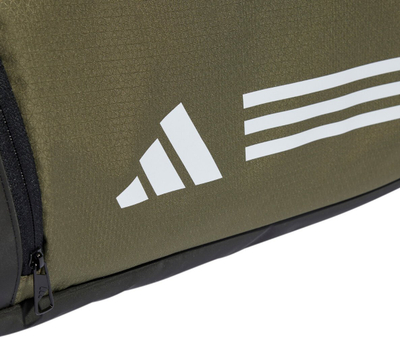 Çantë sportive Adidas Essentials 3 Stripes Duffel M, 51.5L, poliester i ricikluar, e zezë