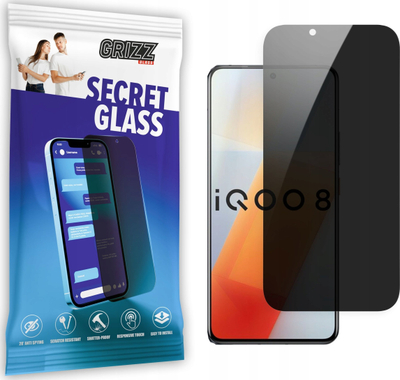 Xham privatësie Grizz SecretGlass për Vivo IQOO 8 5G, mbrojtës ekrani i tejdukshëm