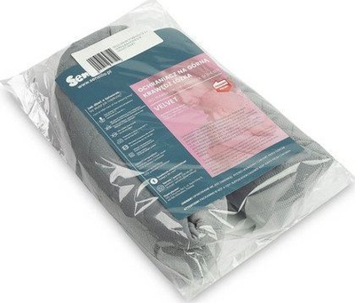 Mbrojtës krevat fëmijësh Sensillo Velvet, 116cm, kadife, gri
